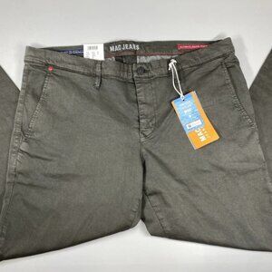 MAC Jeans Men's Flex Ultimate Driver Slim Fit Chino Pants Dark Grey Size 38x32